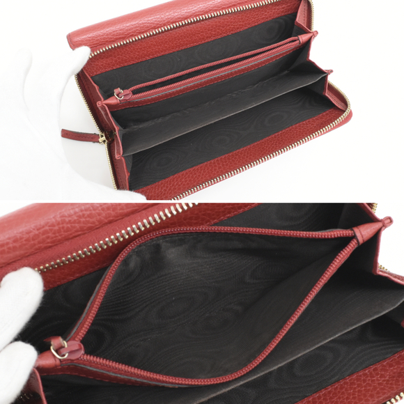 Gucci Long Wallet Interlocking G Leather Red - Picture 8 of 9